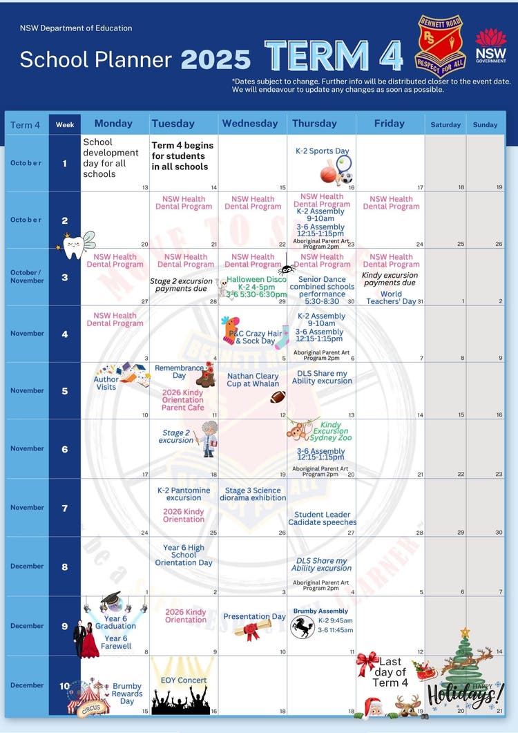 2025 School Term Planner - 1